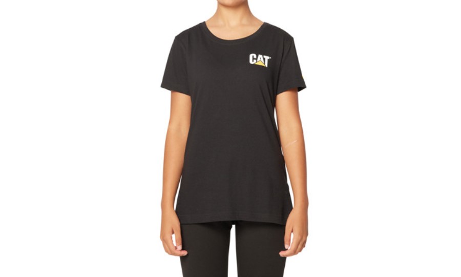 WOMEN TRADEMARK TEE Black Caterpillar
