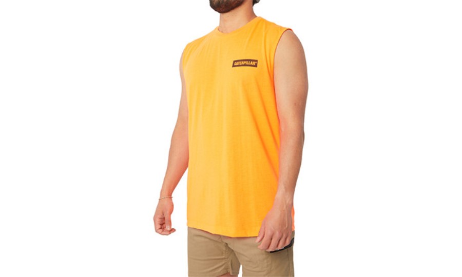 ICON MUSCLE TEE Hi-Vis Orange Caterpillar