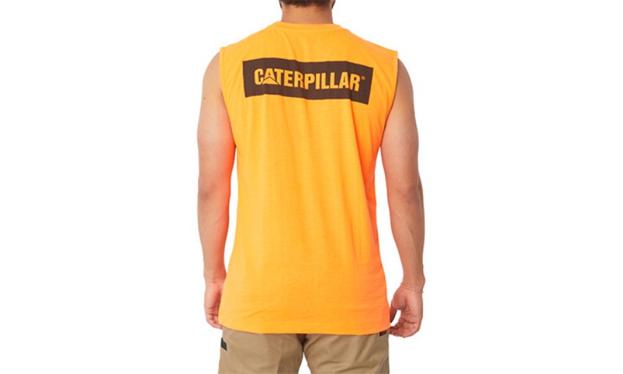 ICON MUSCLE TEE Hi-Vis Orange Caterpillar