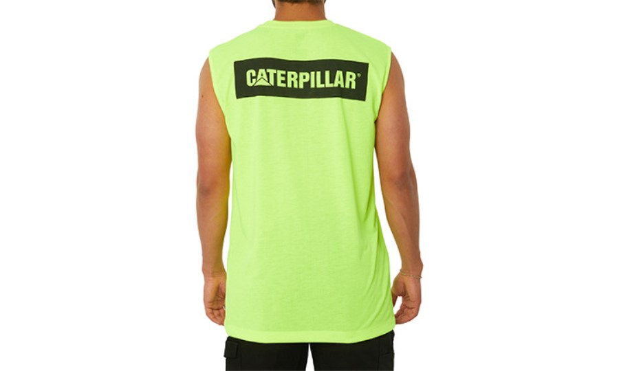 ICON MUSCLE TEE Hi-Vis Yellow Caterpillar