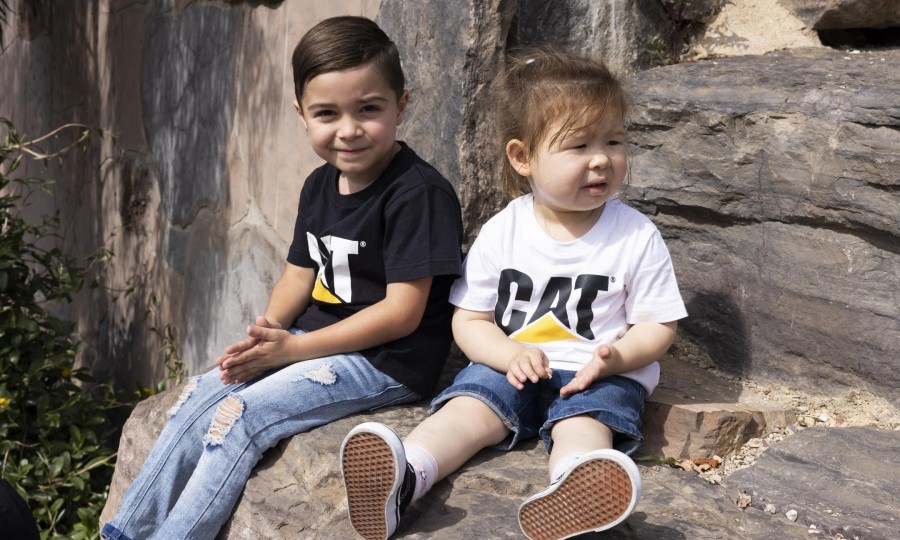 KIDS CAT TRADEMARK TEE White Caterpillar