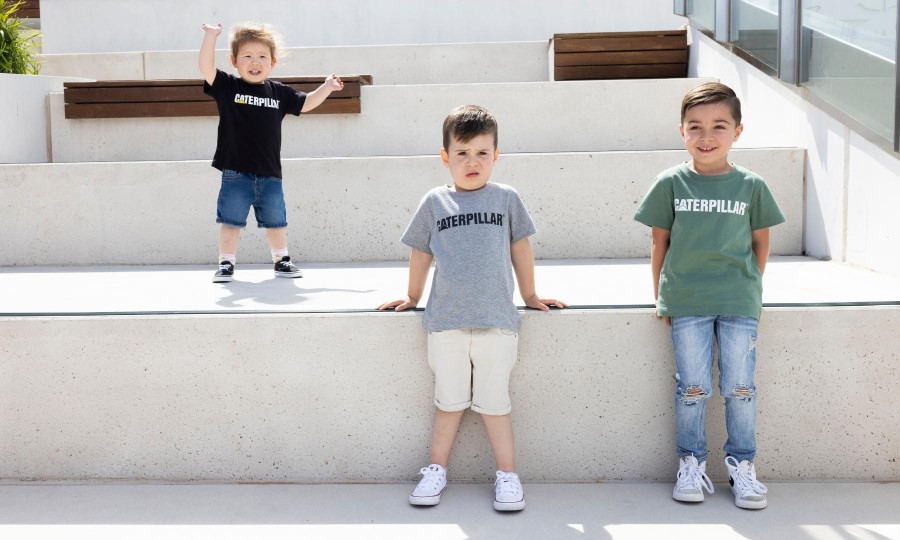 KIDS CATERPILLAR TEE Heather Grey Caterpillar