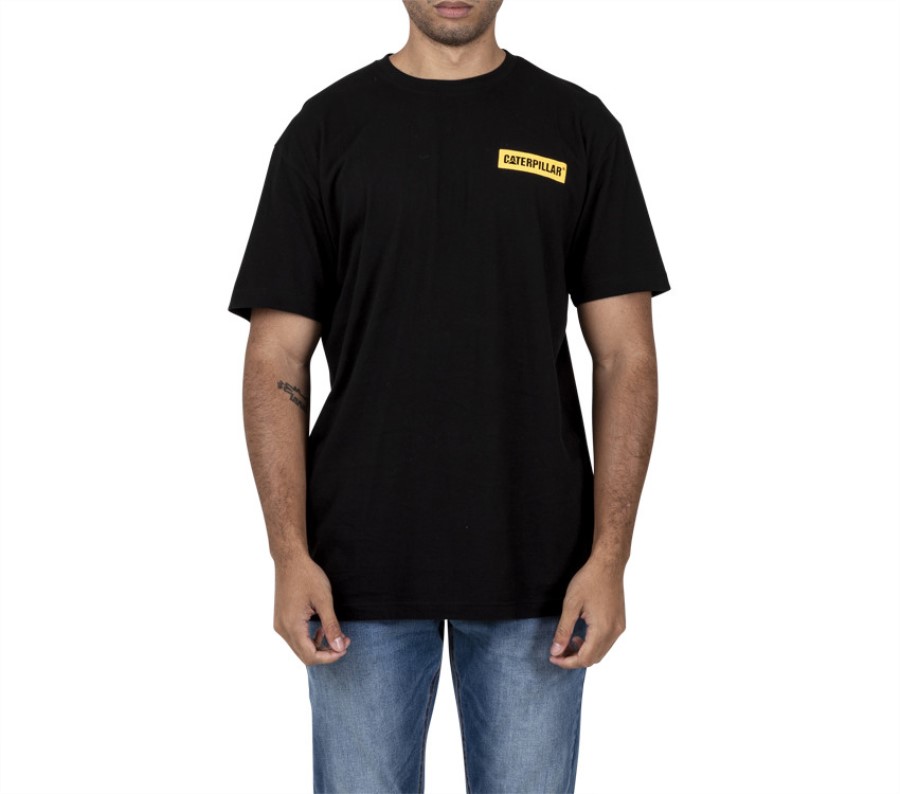 TRITON BLOCK SHORT SLEEVE TEE Black Caterpillar