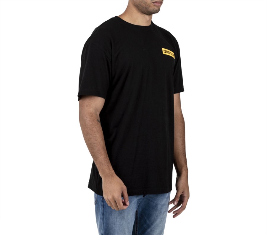 TRITON BLOCK SHORT SLEEVE TEE Black Caterpillar