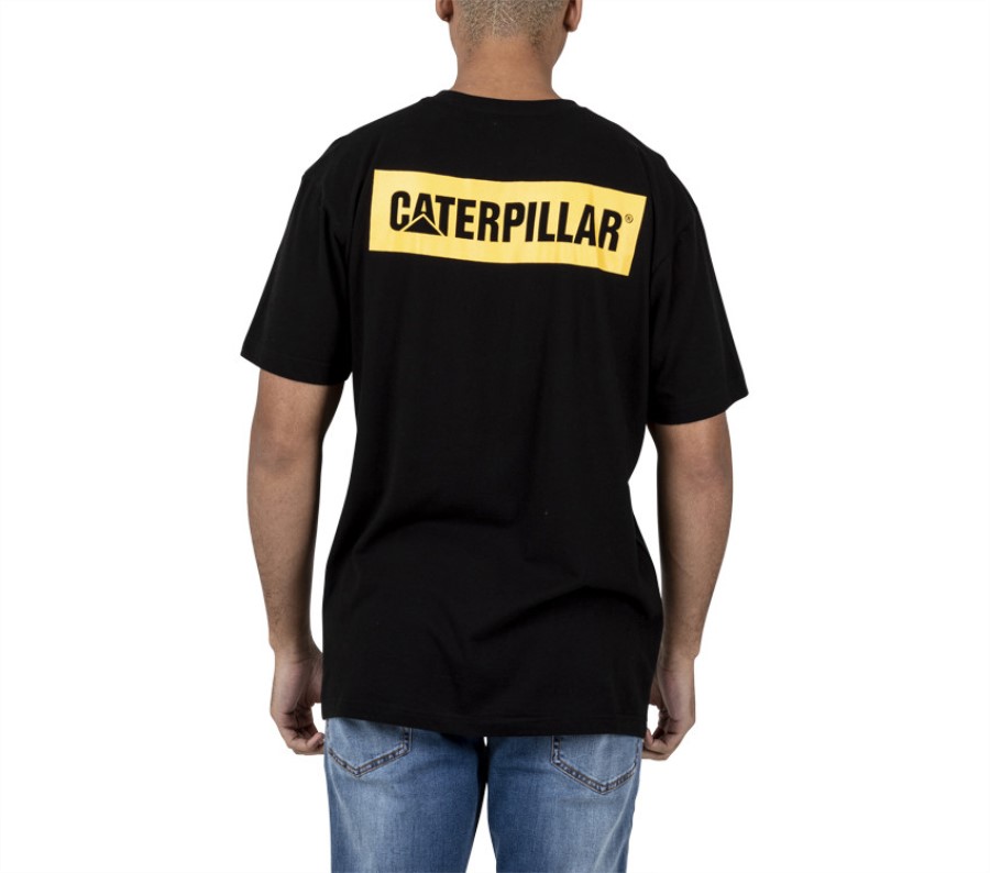 TRITON BLOCK SHORT SLEEVE TEE Black Caterpillar