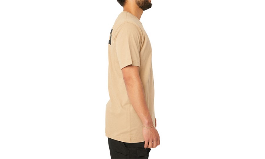 TRITON BLOCK  SHORT SLEEVE TEE Oxford Tan Caterpillar