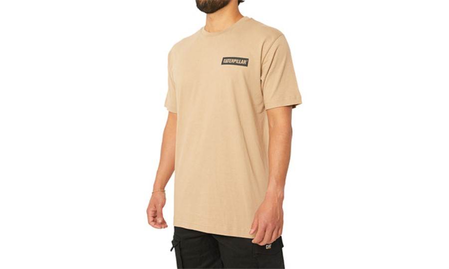 TRITON BLOCK  SHORT SLEEVE TEE Oxford Tan Caterpillar