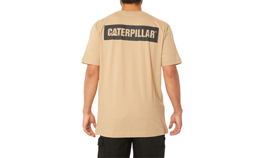 TRITON BLOCK  SHORT SLEEVE TEE Oxford Tan Caterpillar