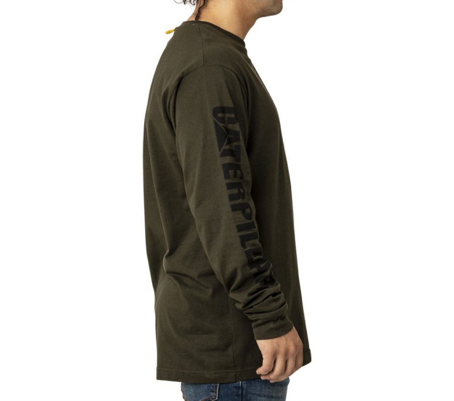 Trademark Banner Long Sleeve Tee Army Moss Caterpillar