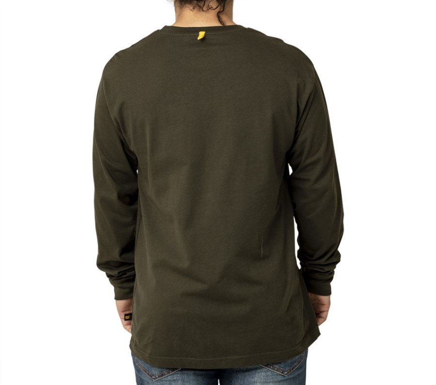 Trademark Banner Long Sleeve Tee Army Moss Caterpillar