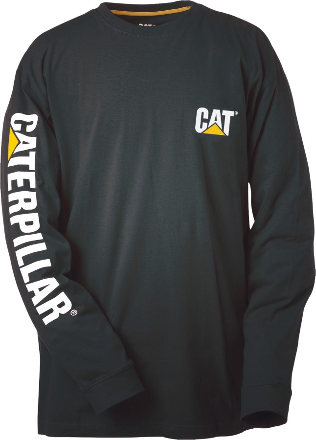 Trademark Banner Long Sleeve Tee Black Caterpillar