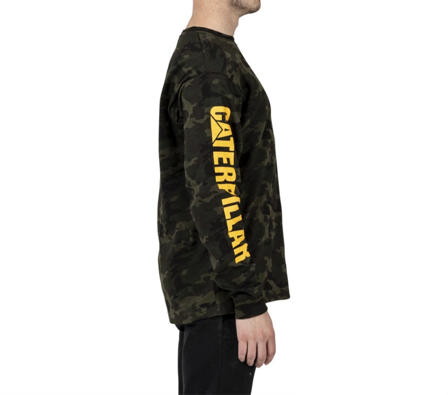 Trademark Banner Long Sleeve Tee Night Camo Caterpillar