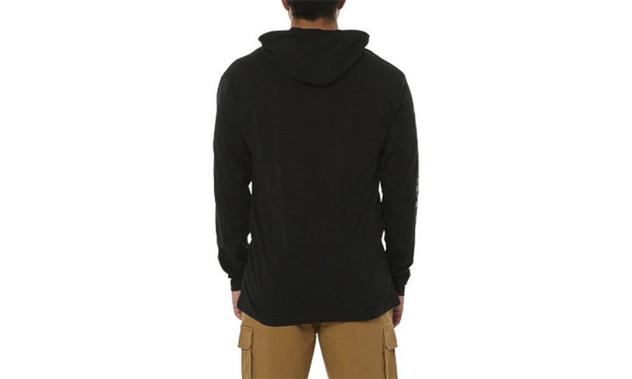 UPF HOODED BANNER LONG SLEEVE TEE Black Caterpillar