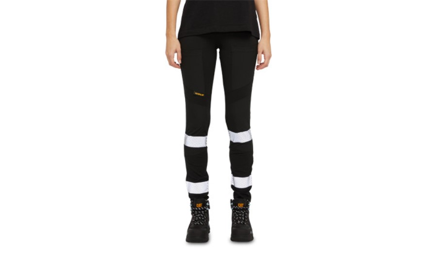 WOMEN TAPED WORK STRETCH LEGGING Black Caterpillar