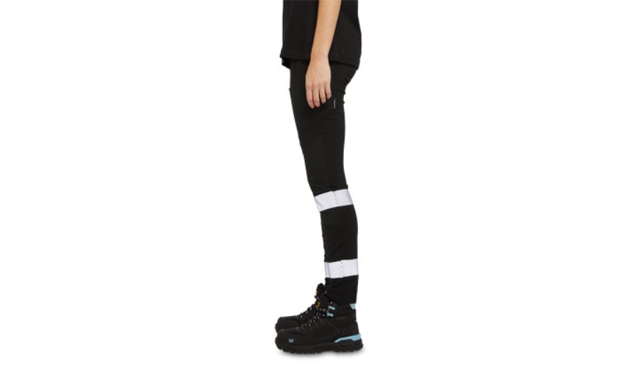 WOMEN TAPED WORK STRETCH LEGGING Black Caterpillar