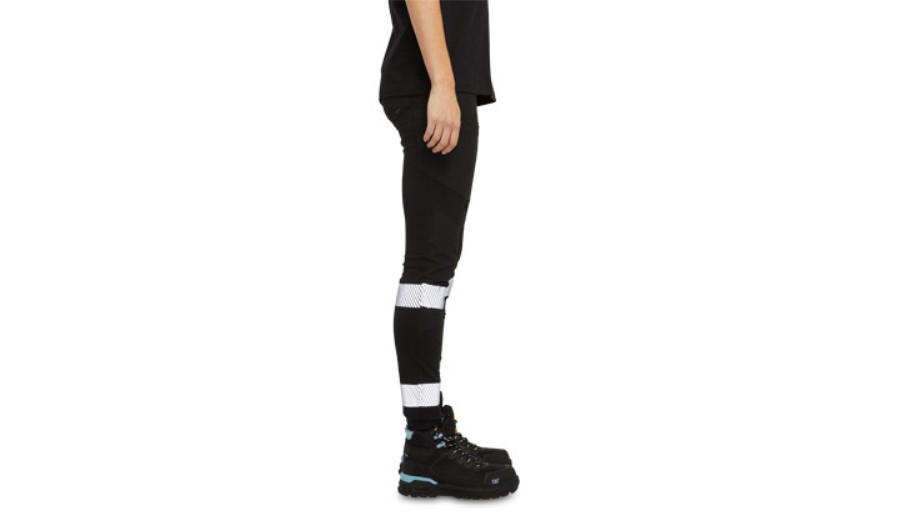 WOMEN TAPED WORK STRETCH LEGGING Black Caterpillar