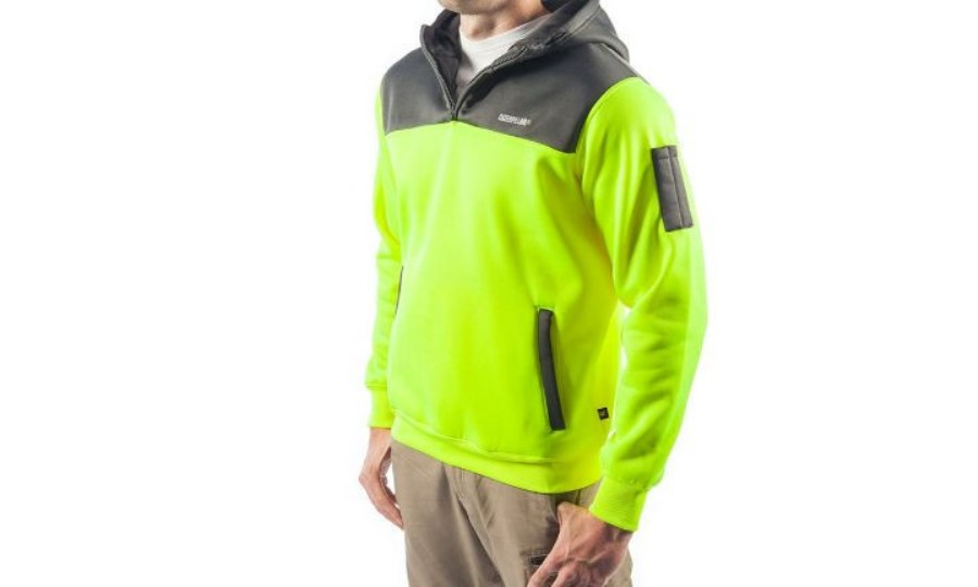 Hi Vis Hoodie Hi Vis Yellow Dark Shadow Caterpillar