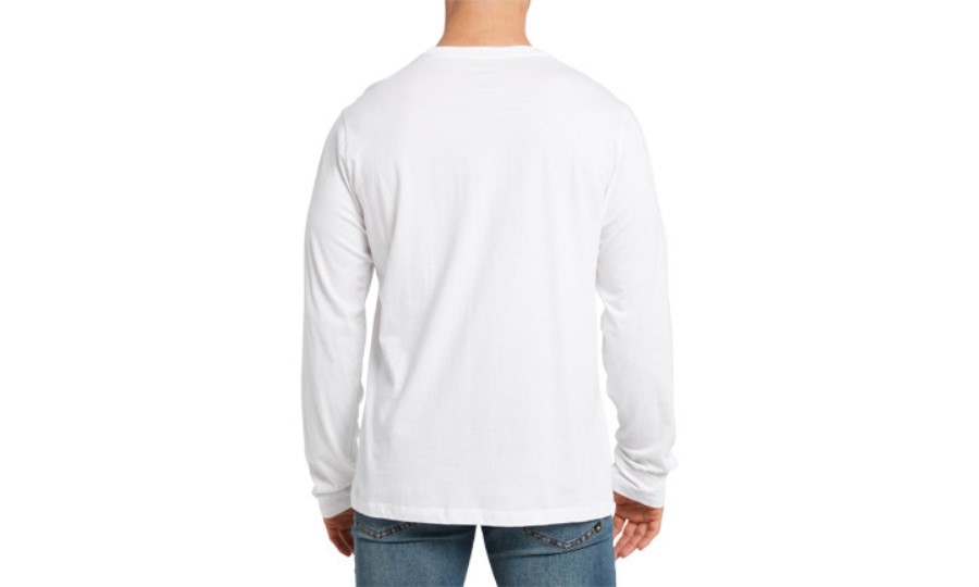 ORIGINAL FIT LONG SLEEVE LOGO TEE White-Traademark Caterpillar