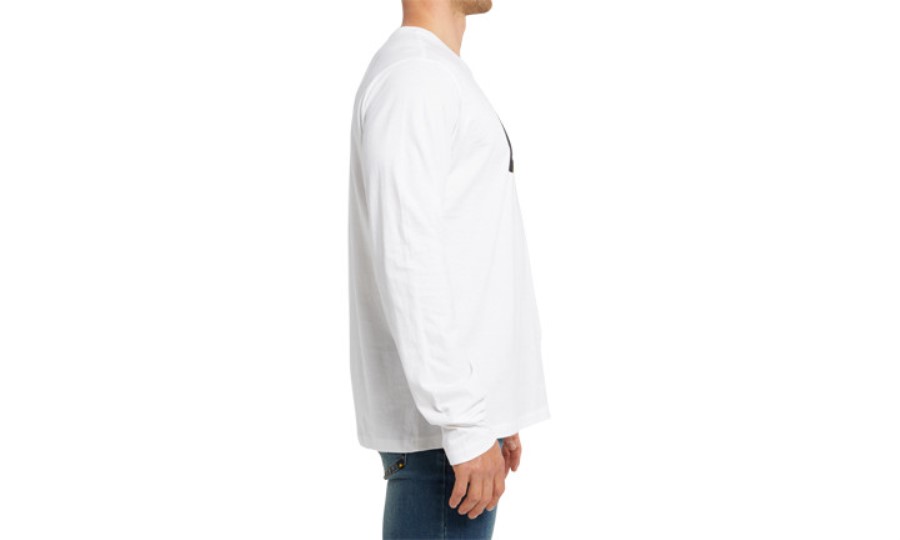 ORIGINAL FIT LONG SLEEVE LOGO TEE White-Traademark Caterpillar