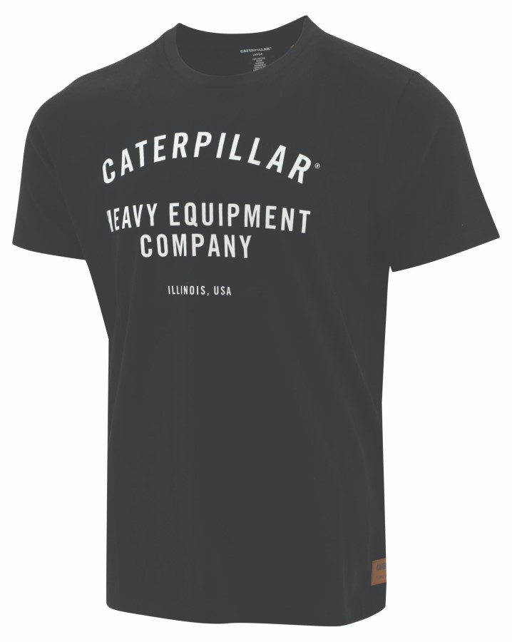 WORK HEC TEE Pitch Black Caterpillar