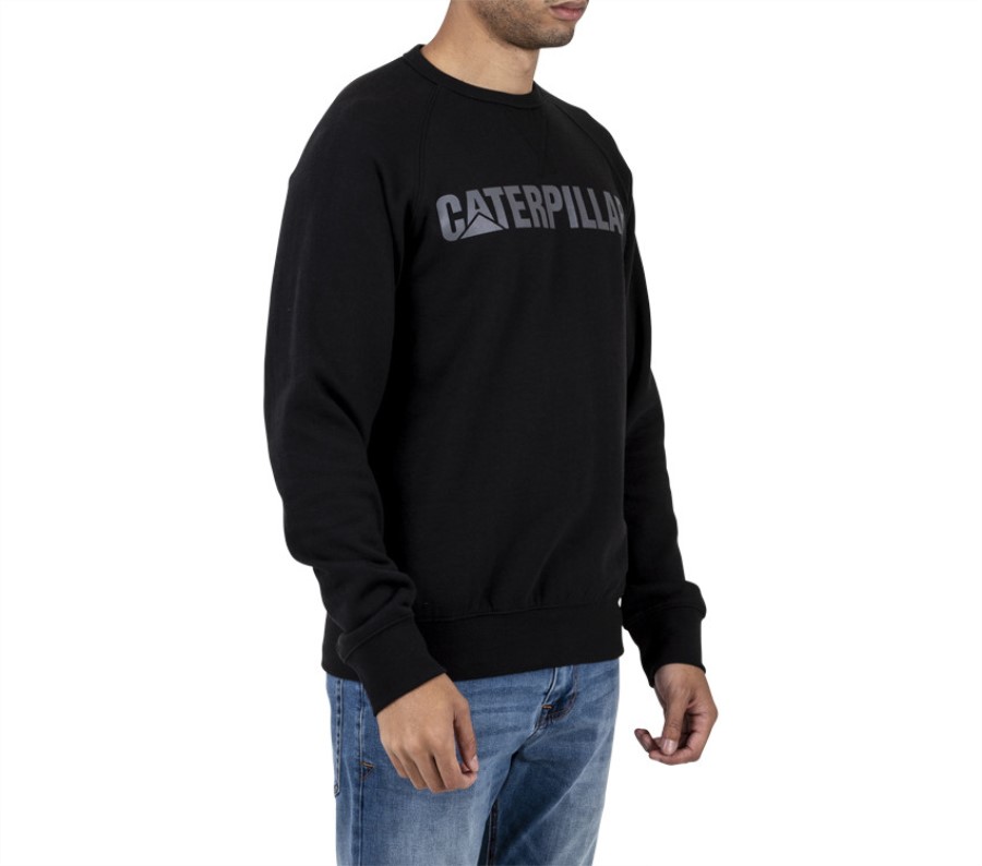 FOUNDATION CREWNECK SWEATSHIRT Pitch Black Caterpillar