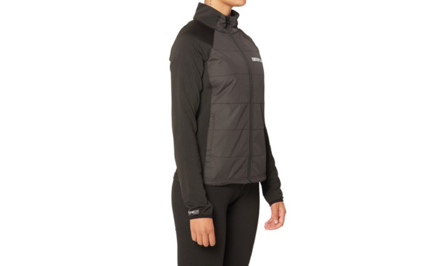 WOMEN CONNECT HYBRID FLEECE JACKET Pitch Black Caterpillar