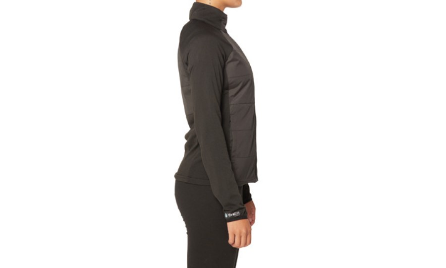 WOMEN CONNECT HYBRID FLEECE JACKET Pitch Black Caterpillar