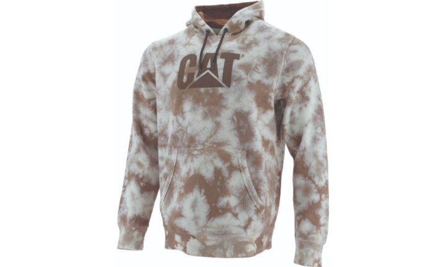 FOUNDATION PRINTED HOODIE Bronze Shibori Caterpillar